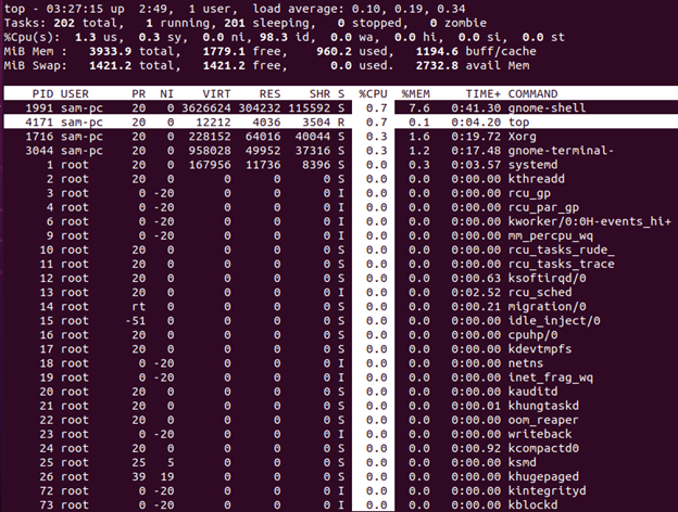 Monitor Linux System Resources Using the Top Command - Kommands.com